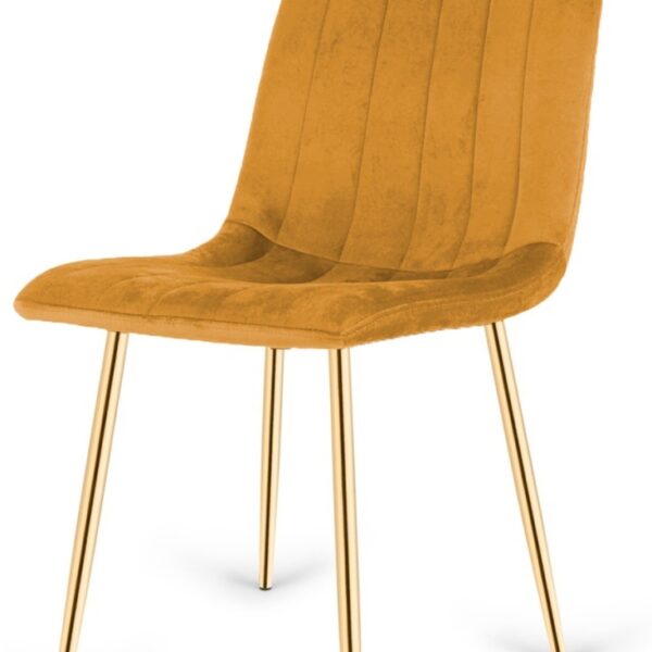 Krzesło tapicerowane AURORA VELVET HONEY GOLD