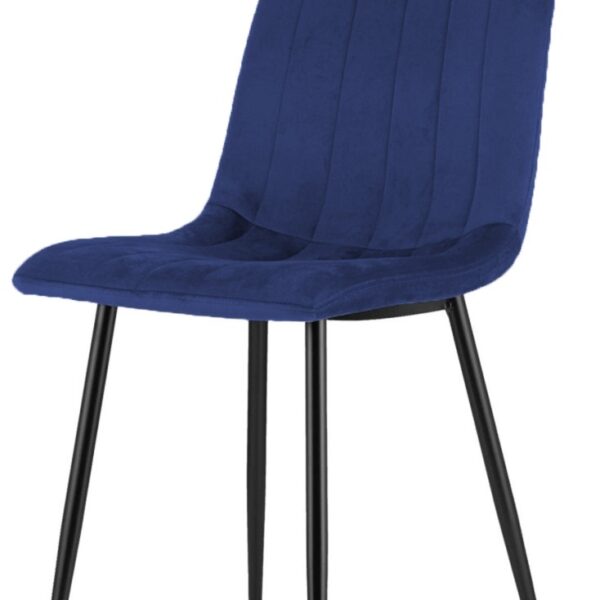 Krzesło tapicerowane AURORA VELVET NAVY BLUE