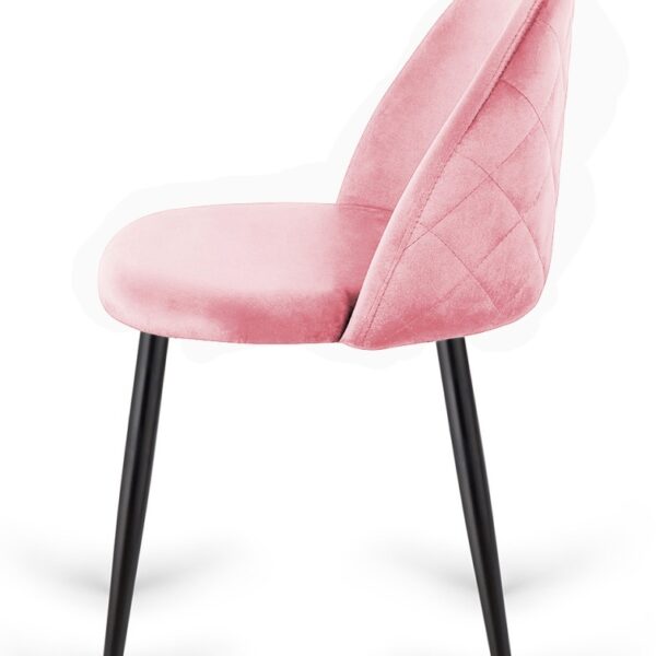 Krzesło tapicerowane GLORIA PINK VELVET