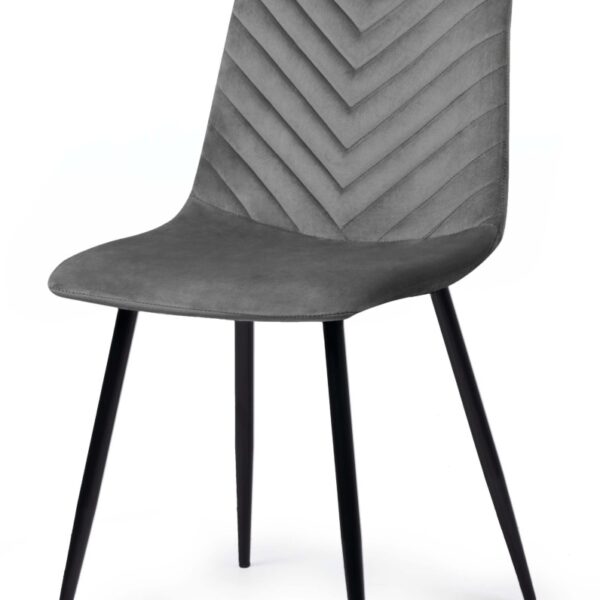 Krzesło tapicerowane TRIO VELVET DARK GREY