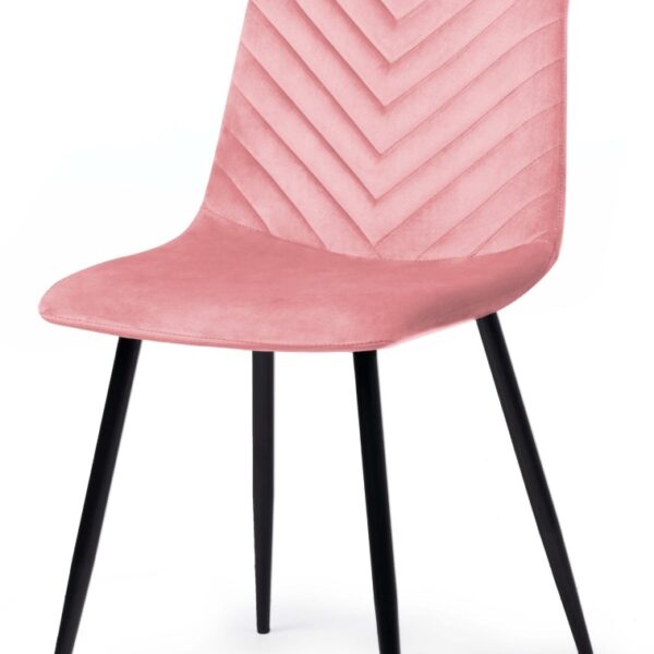 Krzesło tapicerowane TRIO VELVET PINK