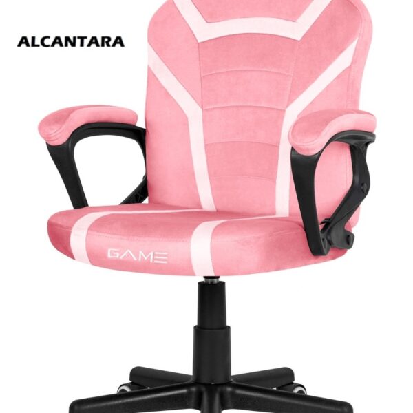 Fotel obrotowy do biurka MARIO ALCANTARA PINK + WHITE