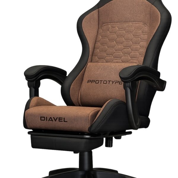 Fotel obrotowy gamingowy DIAVEL PRO FABRIC BROWN XL