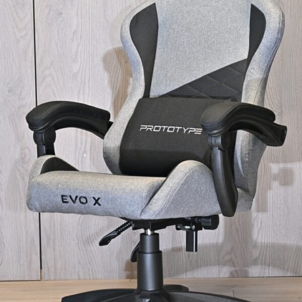 Fotel obrotowy gamingowy EVO FABRIC FULL GREY BLACK XL