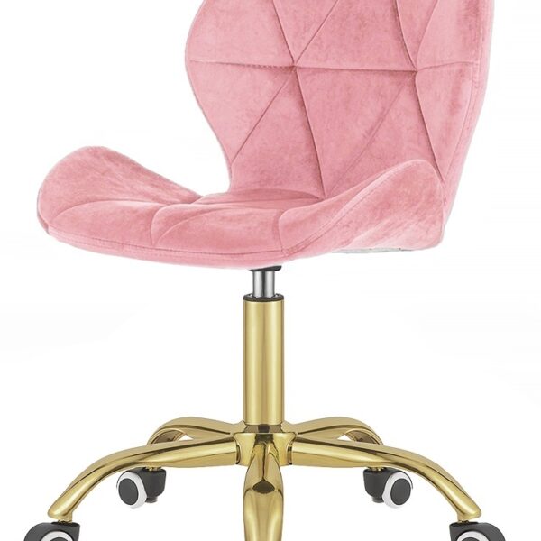 Krzesło obrotowe VASTO OFFICE VELVET PINK GOLD