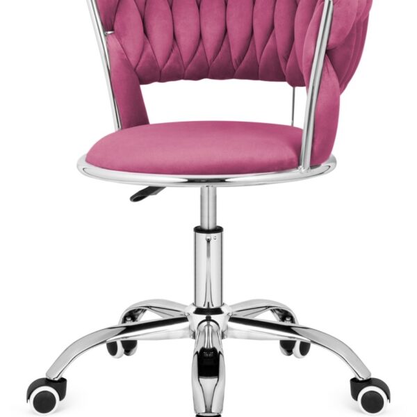 Krzesło obrotowe warkocz TRECCIA OFFICE PURPLE VELVET