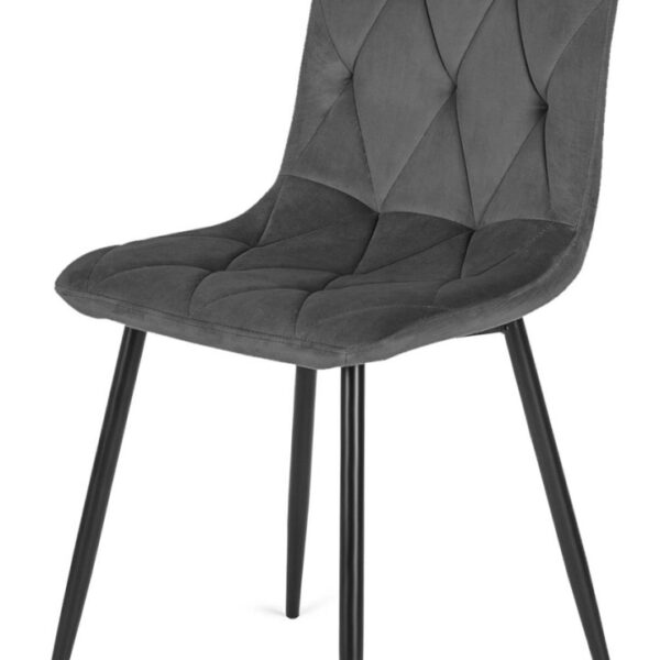 Krzesło tapicerowane BORGO VELVET DARK GREY