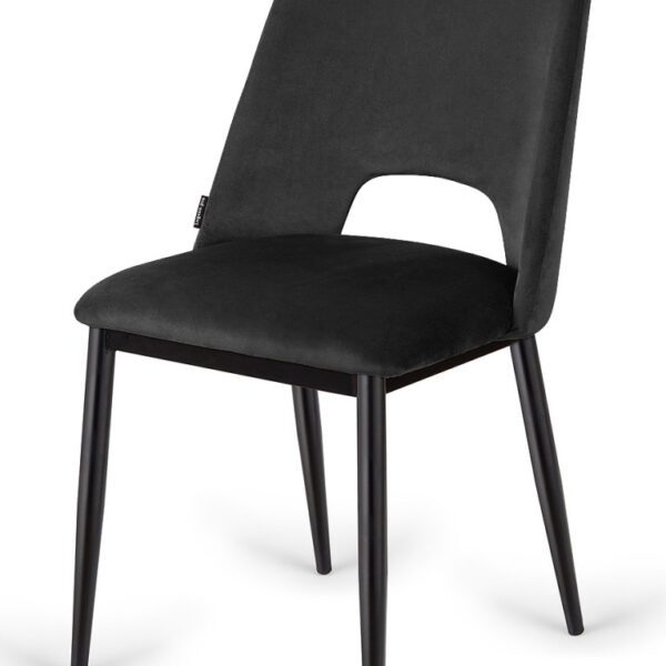 Krzesło tapicerowane GOTI BLACK VELVET