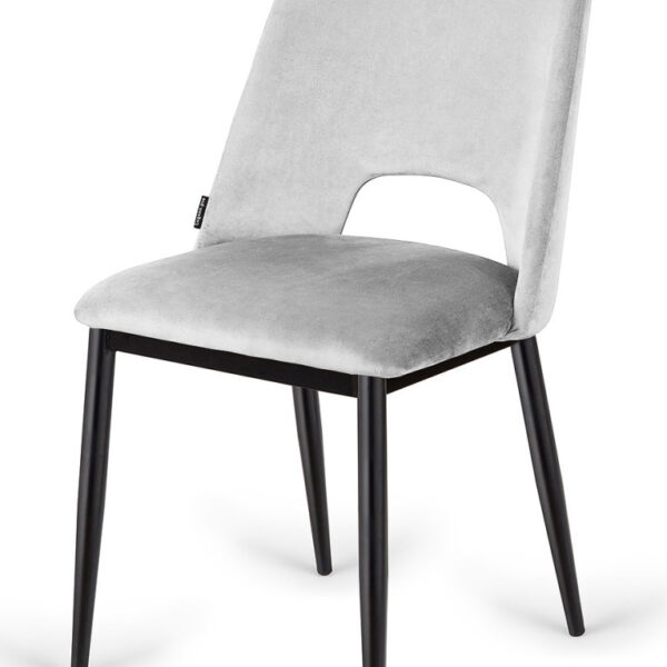 Krzesło tapicerowane GOTI LIGHT GREY VELVET