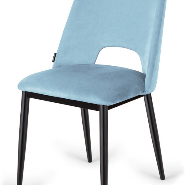 Krzesło tapicerowane GOTI LIGHT BLUE VELVET