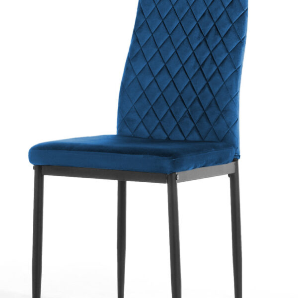 Krzesło tapicerowane VALVA CARO VELVET BLUE