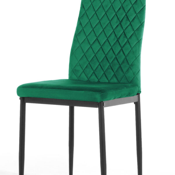 Krzesło tapicerowane VALVA CARO VELVET GREEN