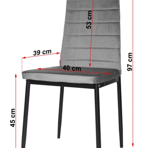 Krzesło tapicerowane VALVA CARO VELVET GREEN GOLD