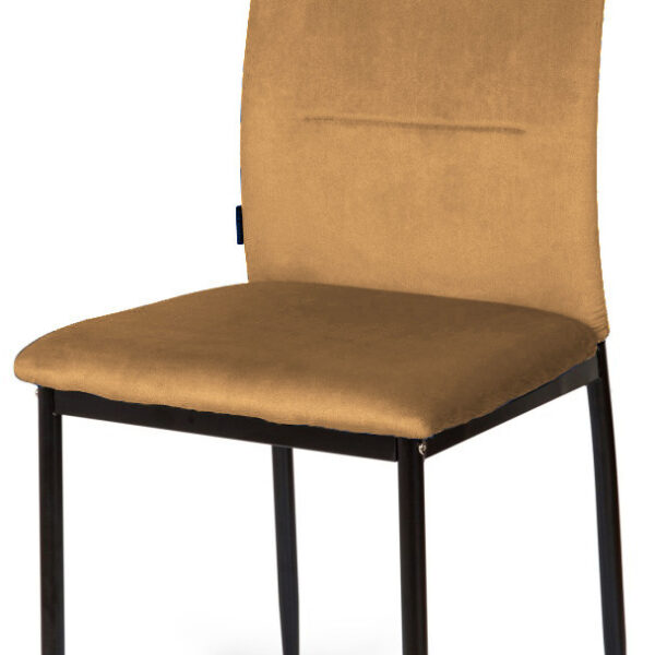 Krzesło tapicerowane VALVA DUO VELVET BROWN