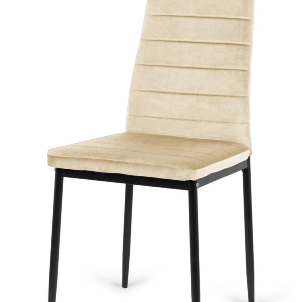 Krzesło tapicerowane VALVA LINE VELVET BEIGE OUTLET