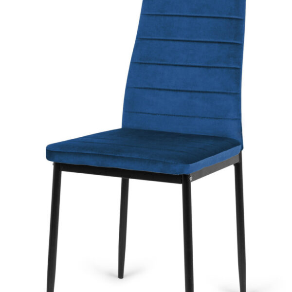 Krzesło tapicerowane VALVA LINE VELVET BLUE