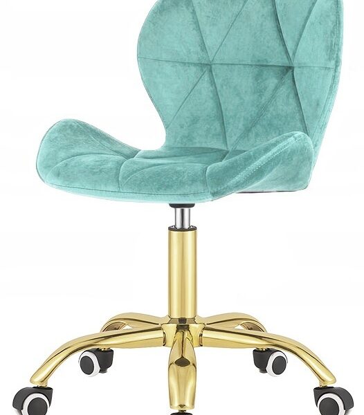 Krzesło obrotowe VASTO OFFICE VELVET MINT GOLD