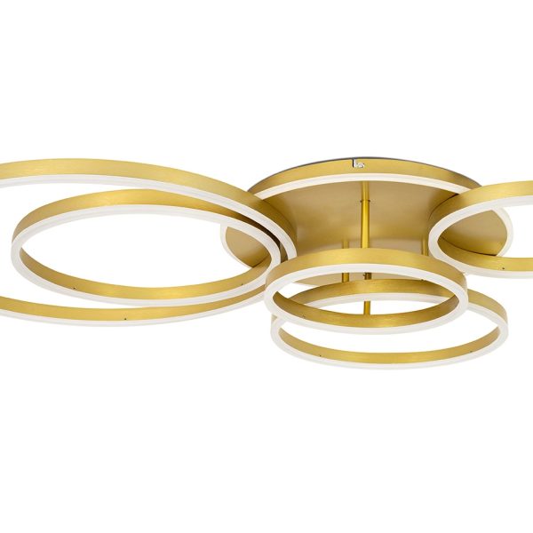 MOOSEE lampa sufitowa / plafon RINGS 6 złota