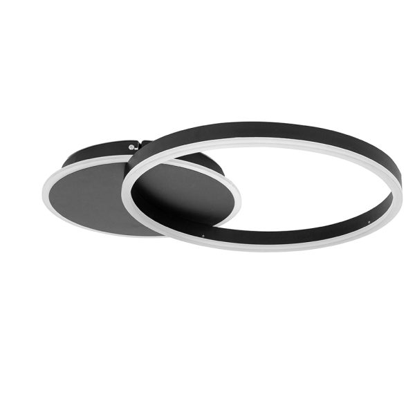 MOOSEE lampa sufitowa / plafon RINGS 2 czarna